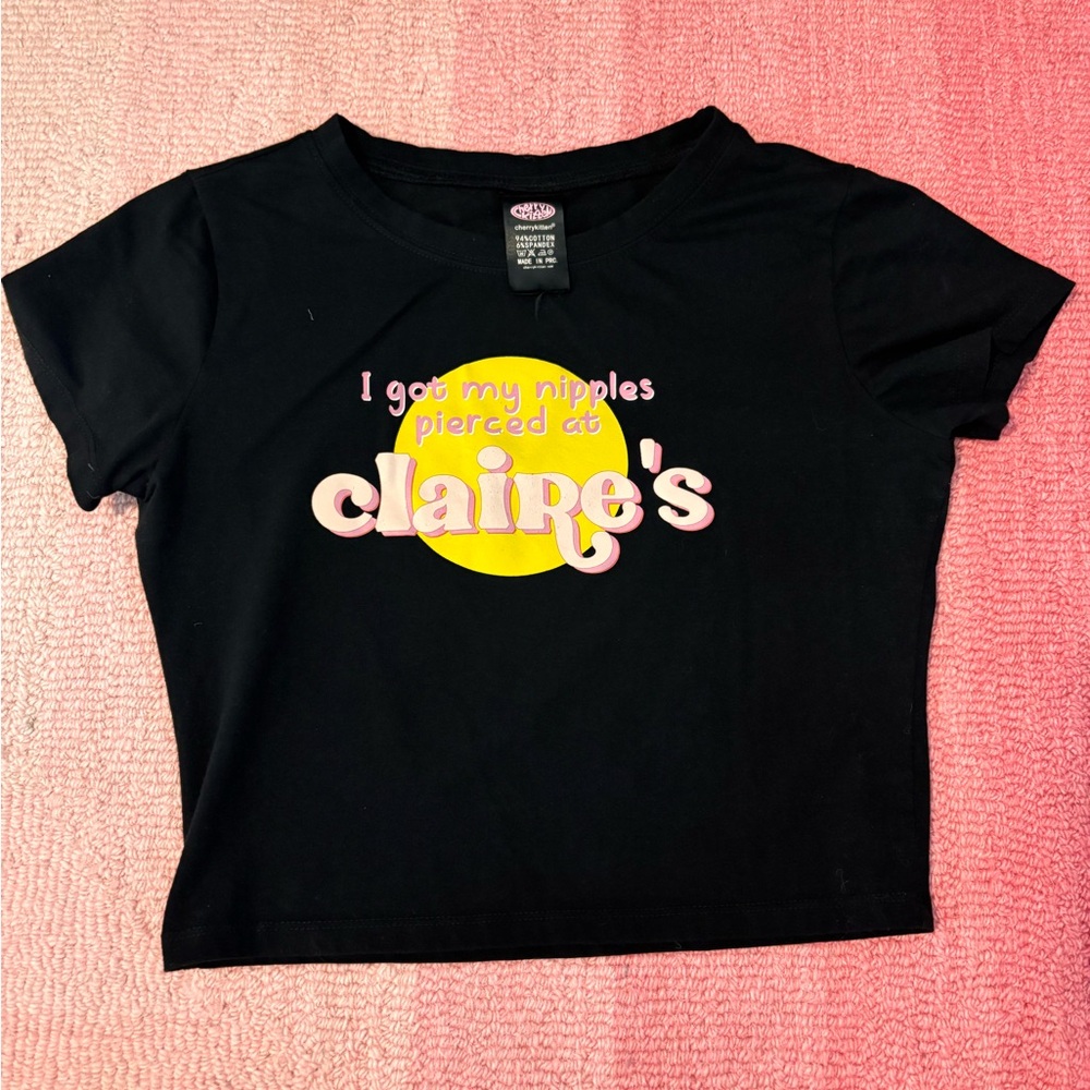 Cherry Kitten Black Babytee
